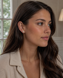 Petal Set Freshwater Pearl Stud Earrings in 9ct Gold
