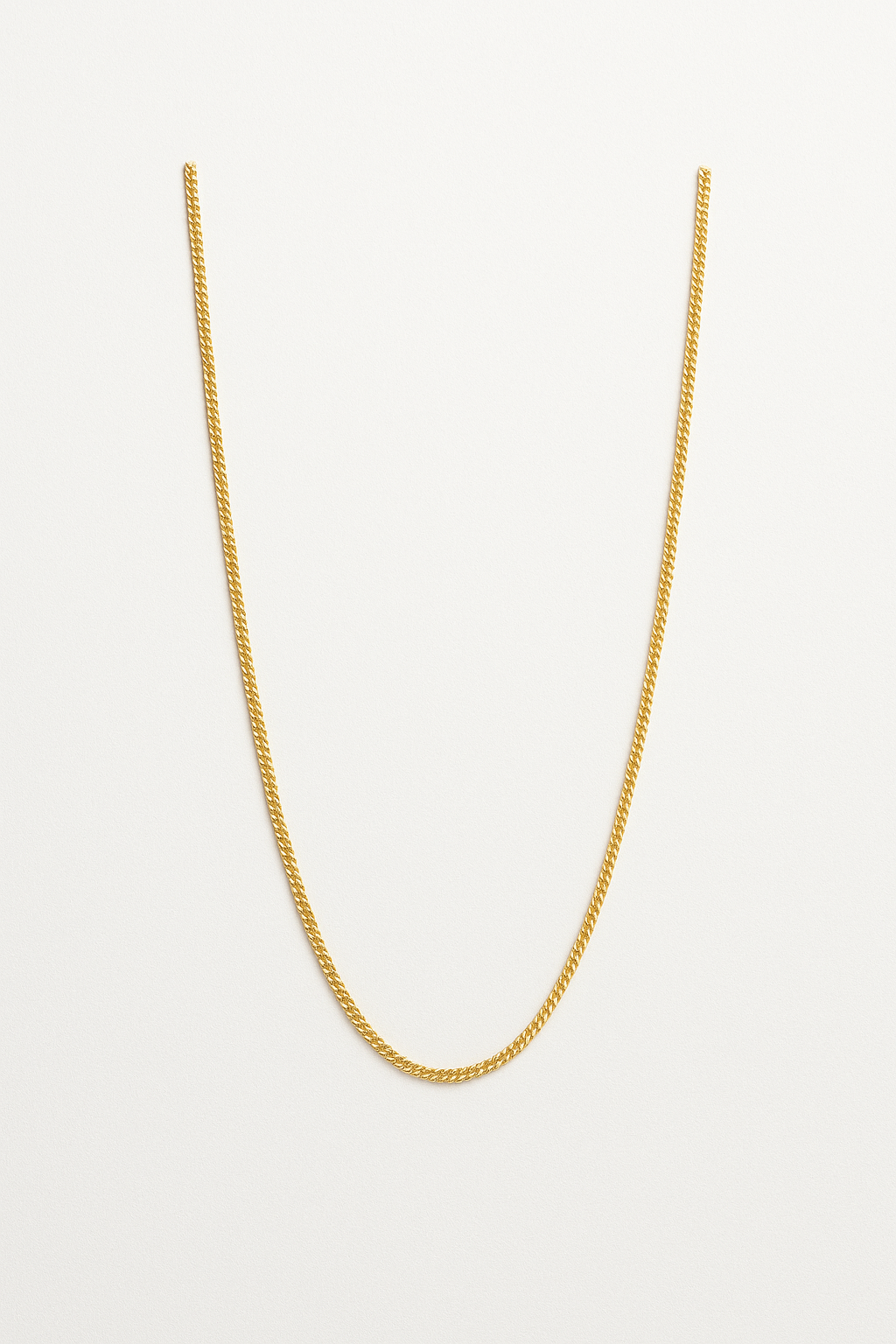 18ct Gold Pendant Curb Chain – 18” (Italian Made)- PRE ORDER