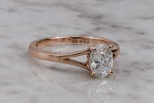14ct Rose Gold 1.01ct Oval Diamond Solitaire Engagement Ring