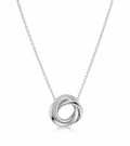 Diamonfire Sterling Silver Cubic Zirconia Triple Twist Necklace