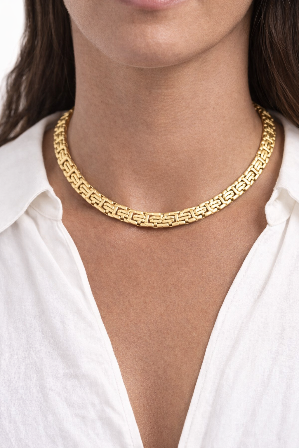 9ct Yellow Gold Flat Byzantine Chain Necklace – 22” | Solid Gold
