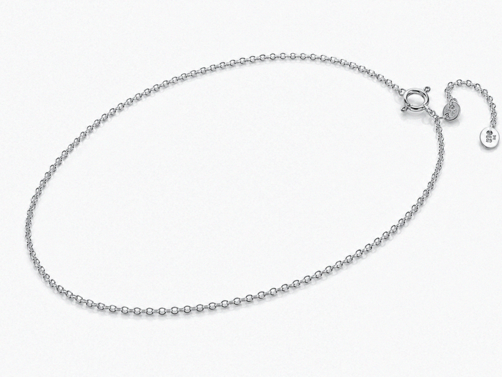 Silver Cable Link Chain 16–22"