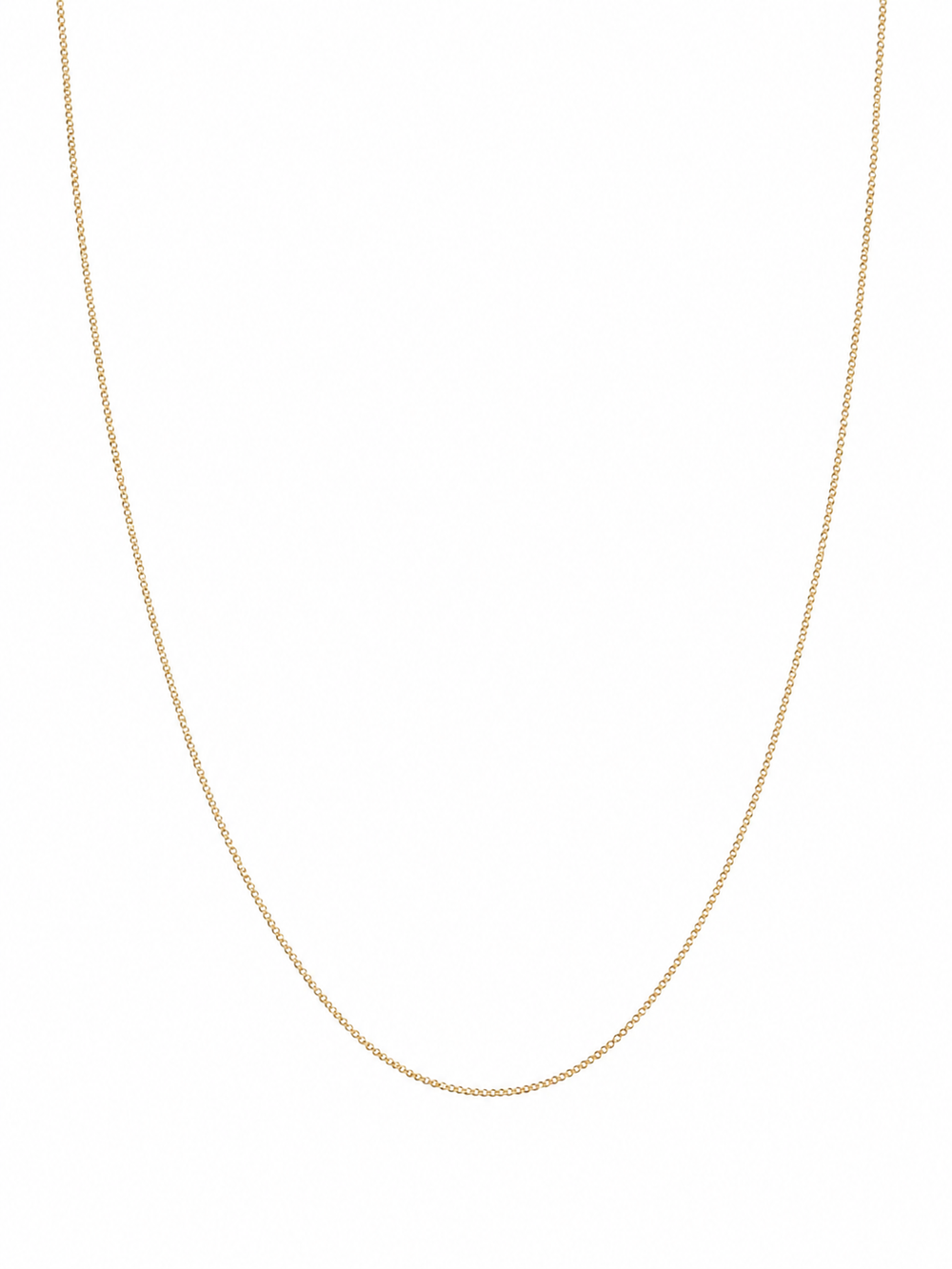 9ct Yellow Gold Fine Curb Chain Necklace 46cm (18”)