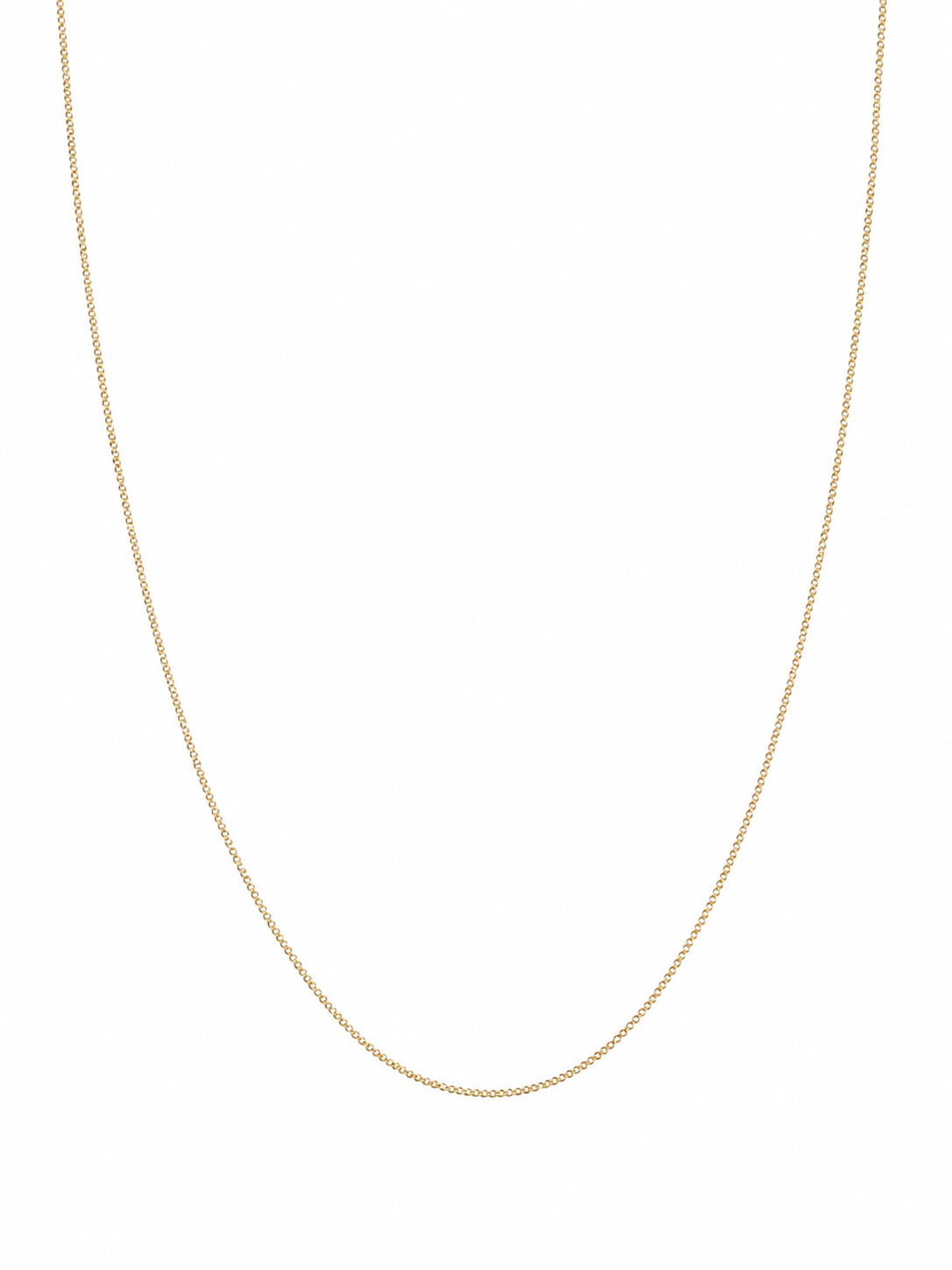 9ct Yellow Gold Fine Curb Chain Necklace 46cm (18”)