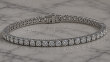 14ct White Gold 3ct Natural Diamond Tennis Bracelet 7 Inch