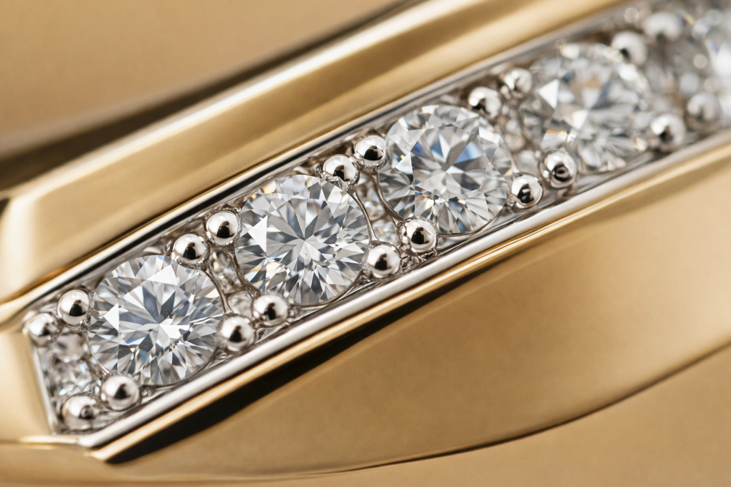 9ct Gold Diamond Accent Signet Ring – Contemporary Men’s Design