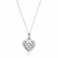 Sterling Silver ‘Forever in My Heart’ Heart Pendant Necklace