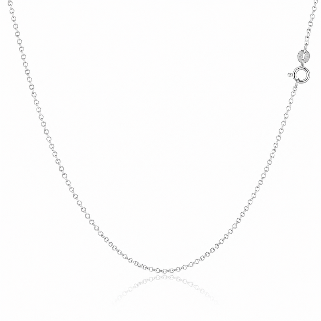 Silver Cable Link Chain 16–22"
