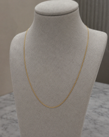 9ct Yellow Gold Cut Trace Chain Necklace - 45cm (0.8mm)