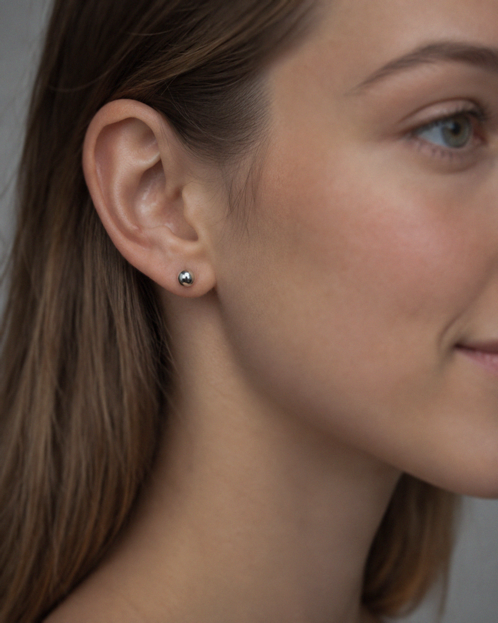 Silver 6mm Ball Stud Earrings