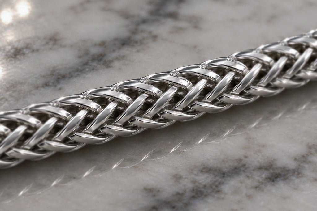 Heavyweight Foxtail Chain Necklace – Sterling Silver (51cm)