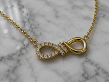Sterling Silver Cubic Zirconia Infinity Necklace