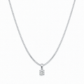 18ct White Gold 0.25ct Lab-Grown Diamond Solitaire Pendant Necklace