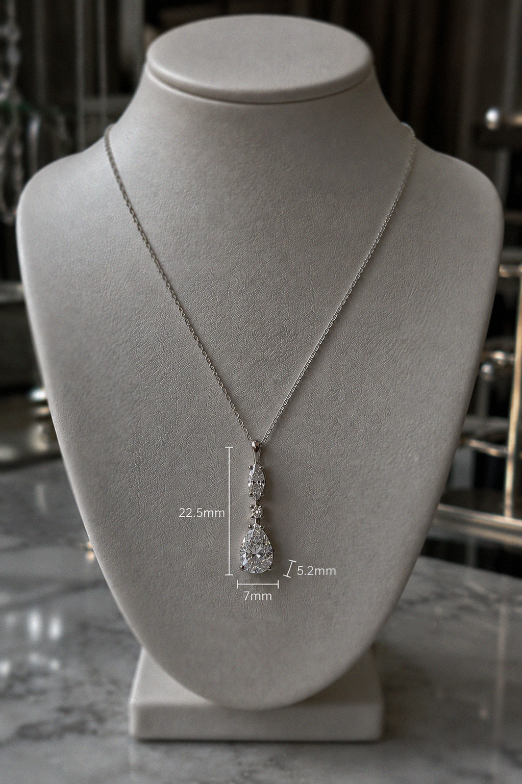 Diamonfire Marquise & Teardrop Drop Pendant Necklace