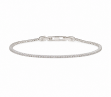 Diamonfire Sterling Silver Round Cut Zirconia Tennis Bracelet