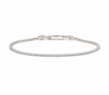 Diamonfire Sterling Silver Baguette Cut Zirconia Tennis Bracelet