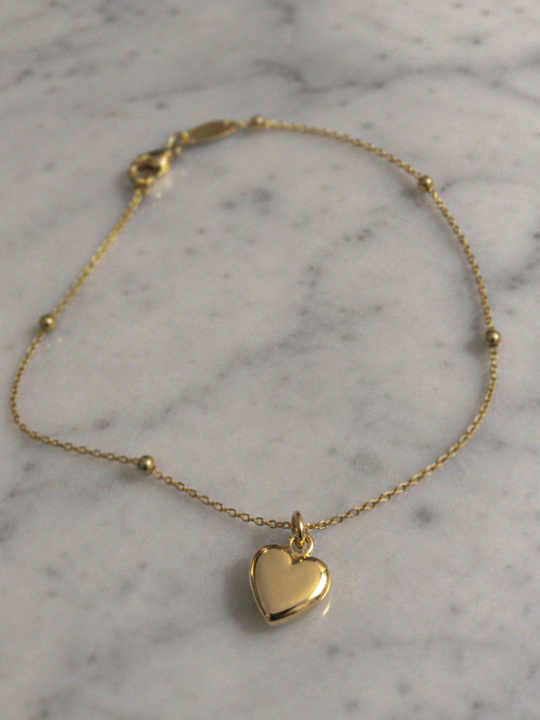 9ct Yellow Gold Heart Charm Pendant