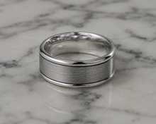 Brushed Spinner Ring in Sterling Silver