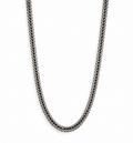 Fred Bennett Oxidised Sterling Silver Foxtail Chain