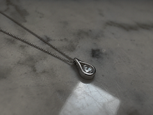 Sterling Silver Teardrop Cubic Zirconia Necklace