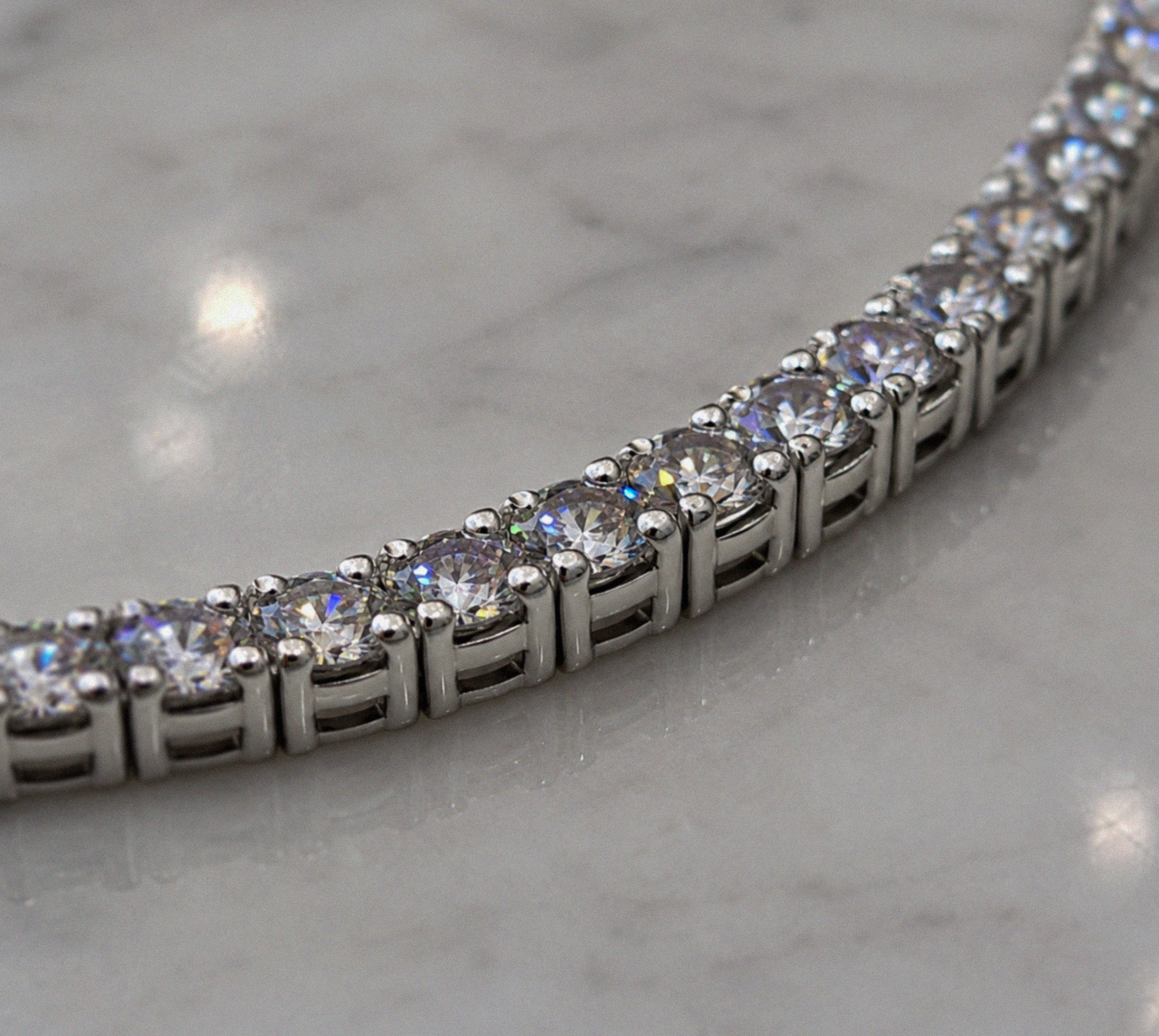 Diamonfire Sterling Silver Cubic Zirconia Tennis Necklace