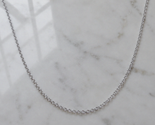9ct White Gold Diamond-Cut Oval Belcher Chain
