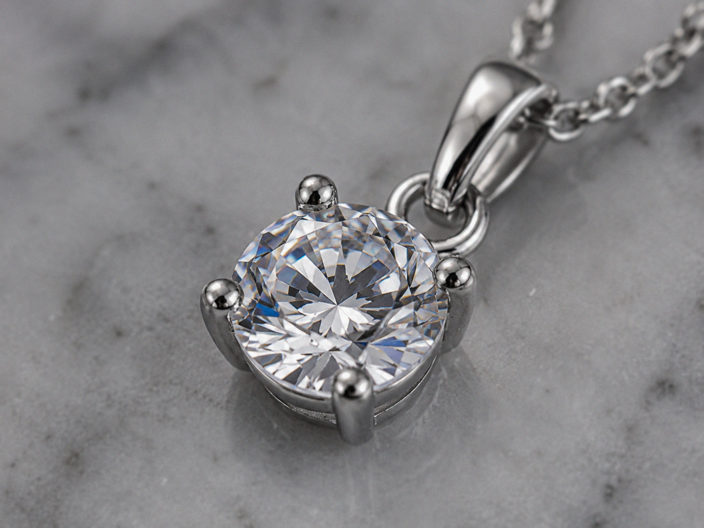 Double Claw Solitaire Pendant – Diamondfire® Zirconia