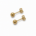 9ct Gold Ball Stud Earrings 375 Hallmarked Classic Minimalist Luxury