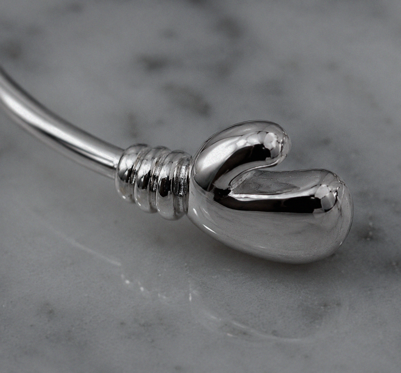 Sterling Silver “Future Champion” Baby Boxing Glove Bangle