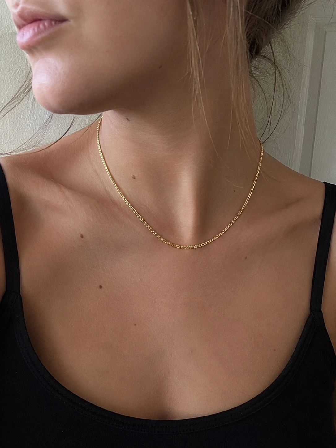 18ct Gold Pendant Curb Chain – 18” 3.1g (Italian gold)