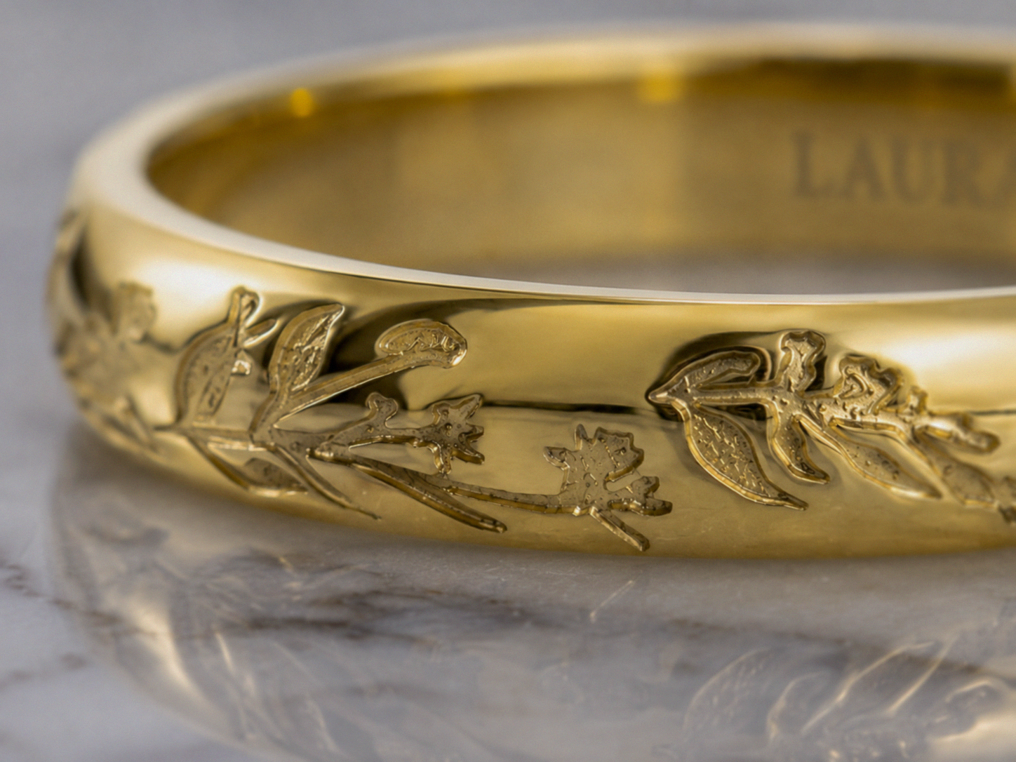 Laura Ashley Gold-Plated Silver Farlington Flowers Ring
