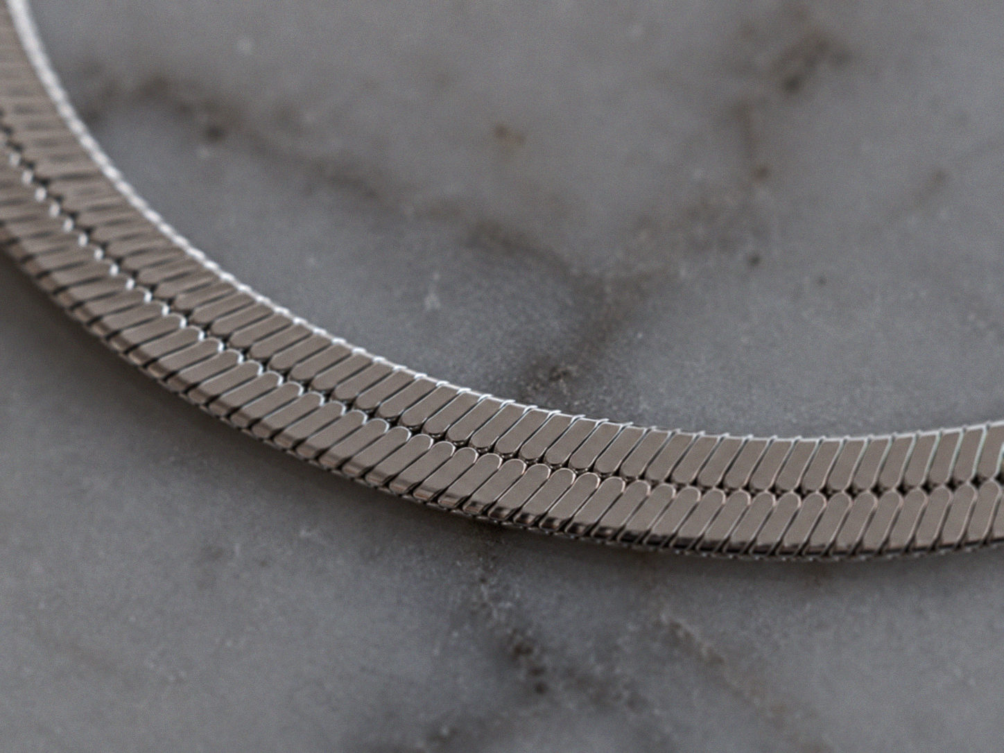 Sterling Silver HerringboneBracelet 3.5mm | Flat Snake Chain Bracelet