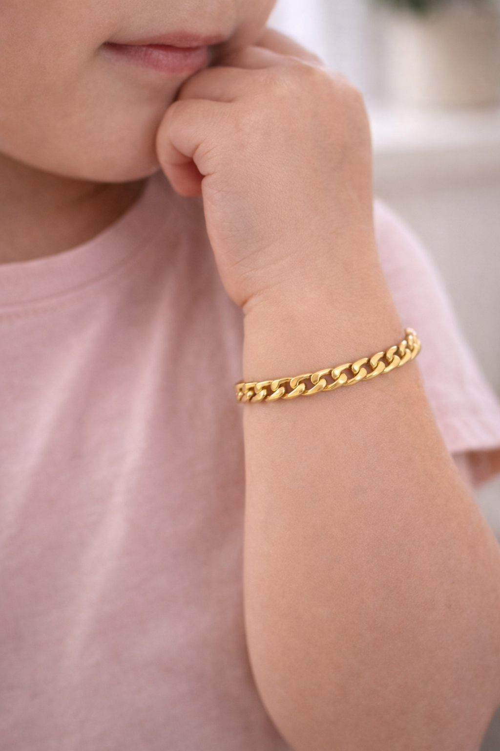 9ct Yellow Gold Children’s Curb Bracelet –3g  5” | Italian Gold
