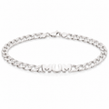 Silver Engraved MUM Curb Bracelet