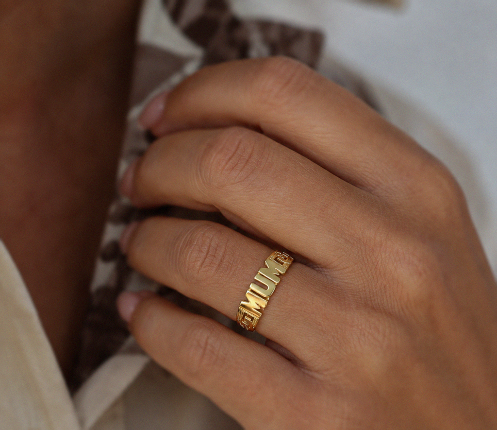 9ct Yellow Gold Mum ID Ring