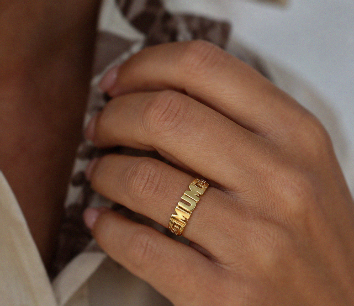 9ct Yellow Gold Mum ID Ring