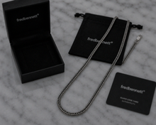 Fred Bennett Oxidised Sterling Silver Foxtail Chain