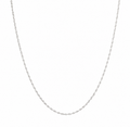 9ct White Gold Diamond-Cut Curb Chain 16"-20"