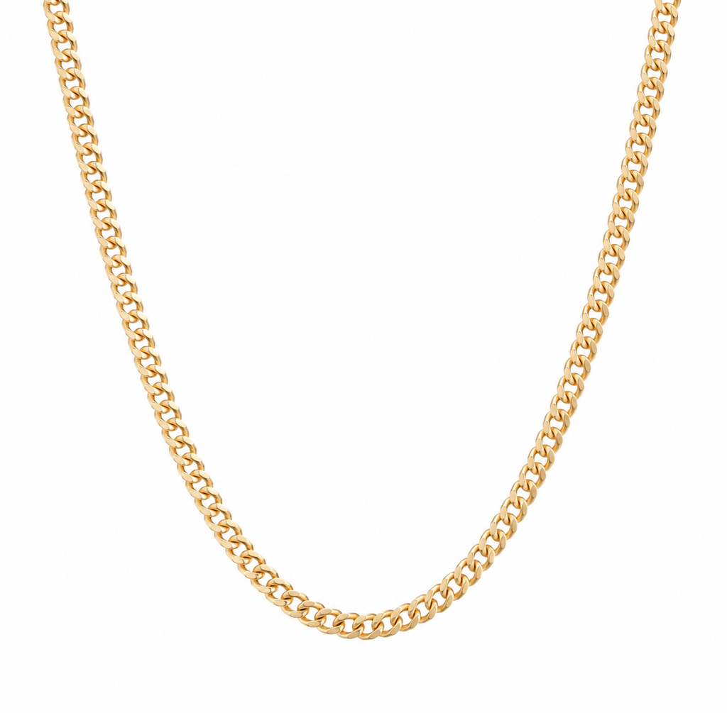 9ct Yellow Gold 4.5mm Super Flat Curb Chain