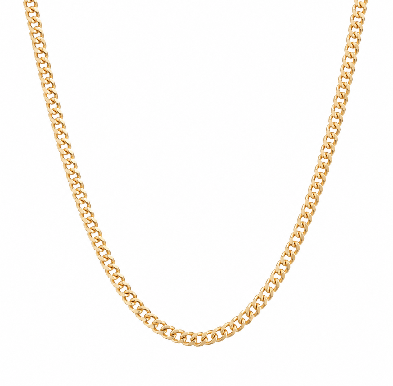 9ct Yellow Gold 4.5mm Super Flat Curb Chain