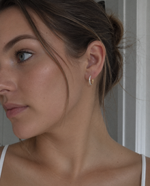 14ct Yellow & White Gold Two-Tone Hoop Earrings 15mm