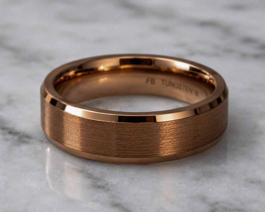 Fred Bennett Coffee-Tone Tungsten 8mm Band Ring