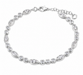 Sterling Silver Marquise Cubic Zirconia Bracelet