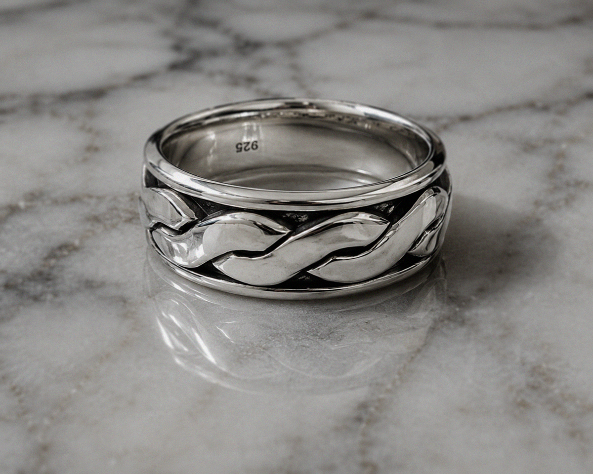Celtic Twist Band Ring – Sterling Silver