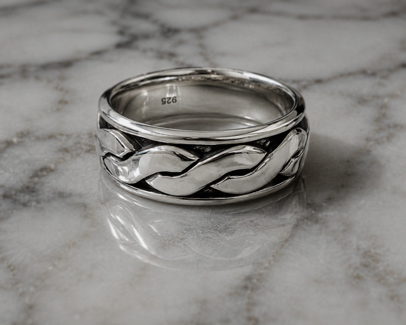 Celtic Twist Band Ring – Sterling Silver