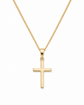 Medium Cross Pendant Necklace in 9ct Yellow Gold