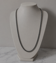Fred Bennett Oxidised Sterling Silver Foxtail Chain
