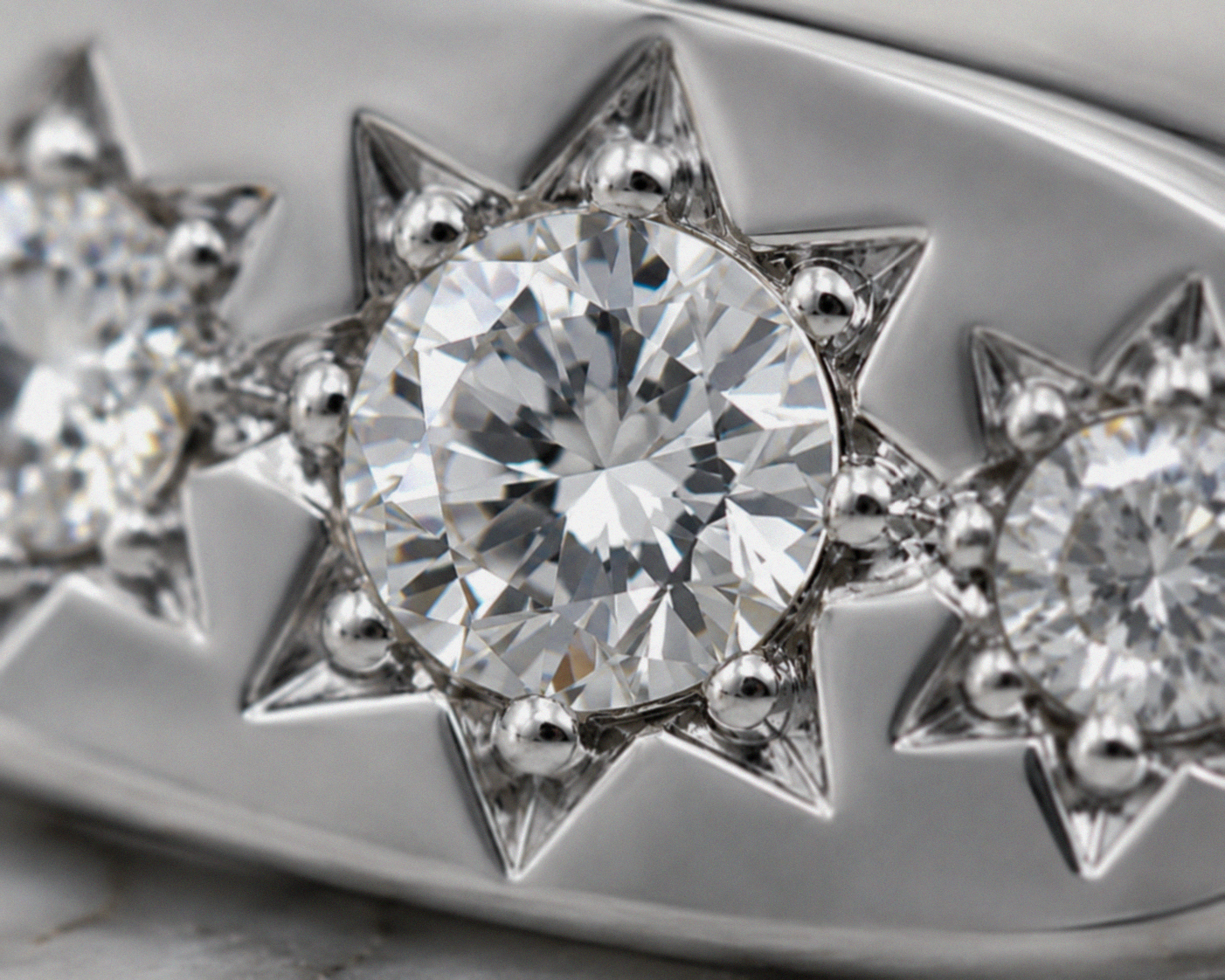 Silver Three Stone Gypsy Ring – CZ Trilogy Design