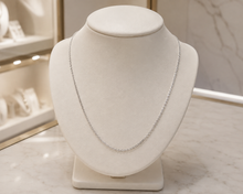 9ct White Gold Diamond-Cut Oval Belcher Chain