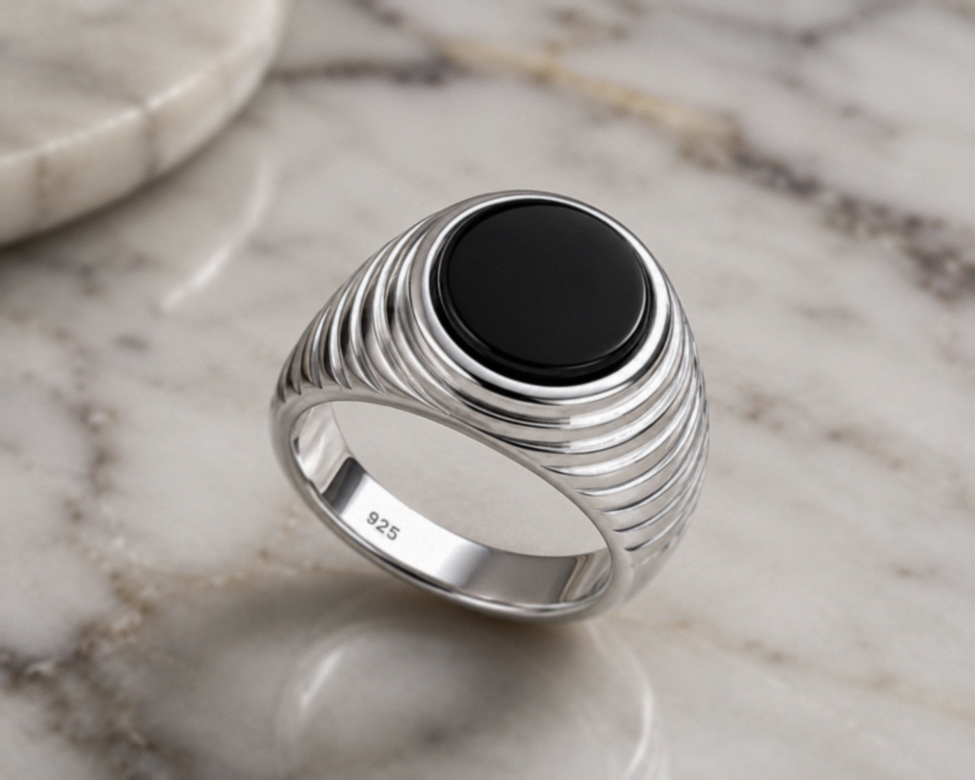 Black Onyx Signet Ring – Sterling Silver